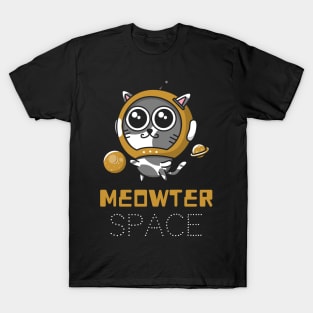 Meowter Space Cat - Funny Astronaut Cat In Space T-Shirt